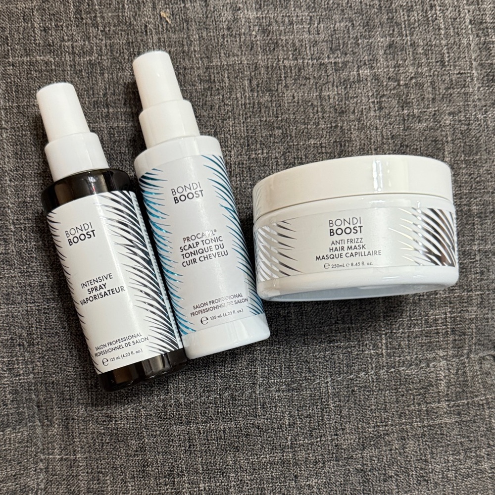 BondiBoost Hair Growth Bundle Procapil Tonic Scalp Serum Anti Frizz Mask NWT